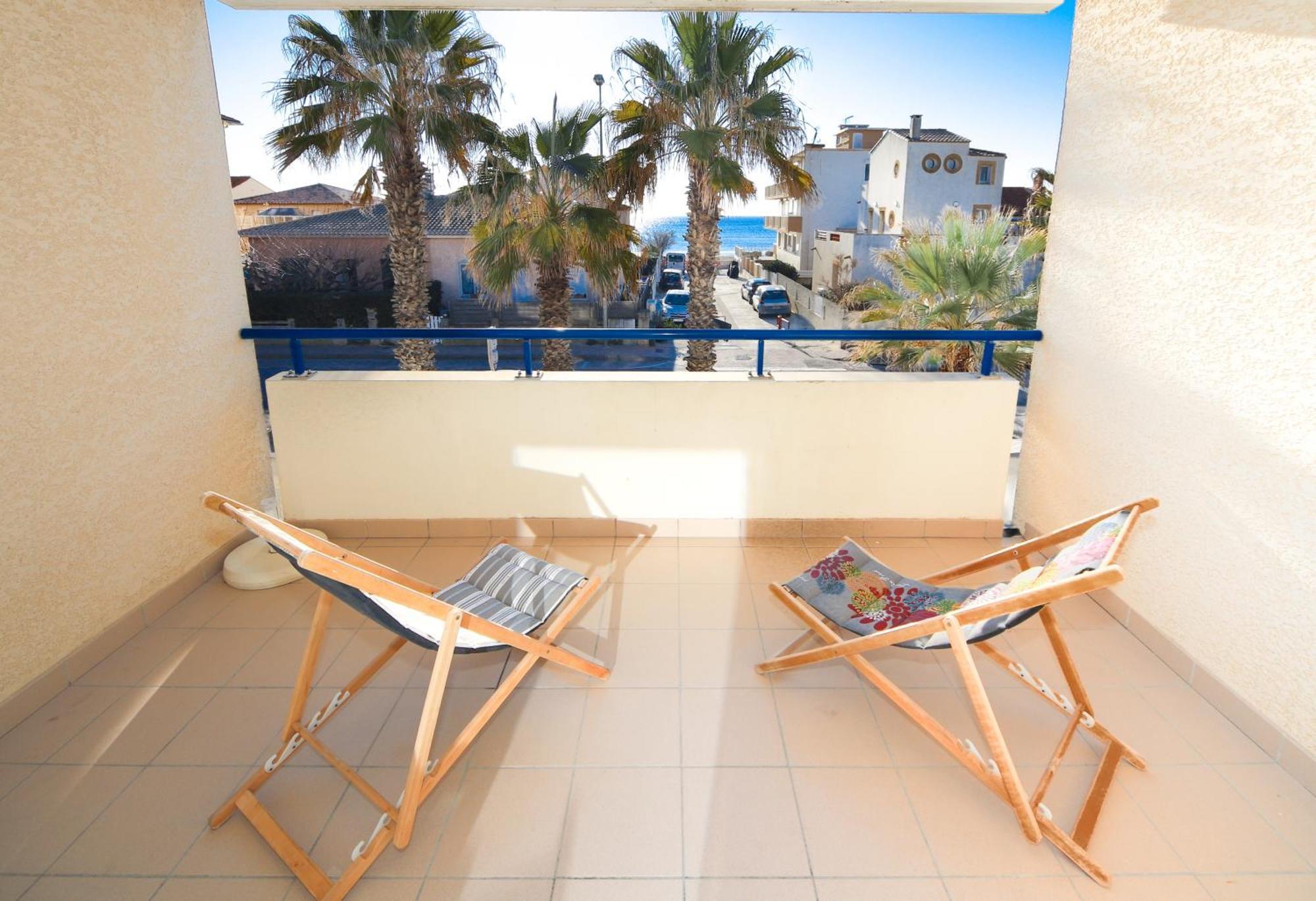 T2 Ecume Vue Mer Terrasse Parking Палава-ле-Фло Экстерьер фото
